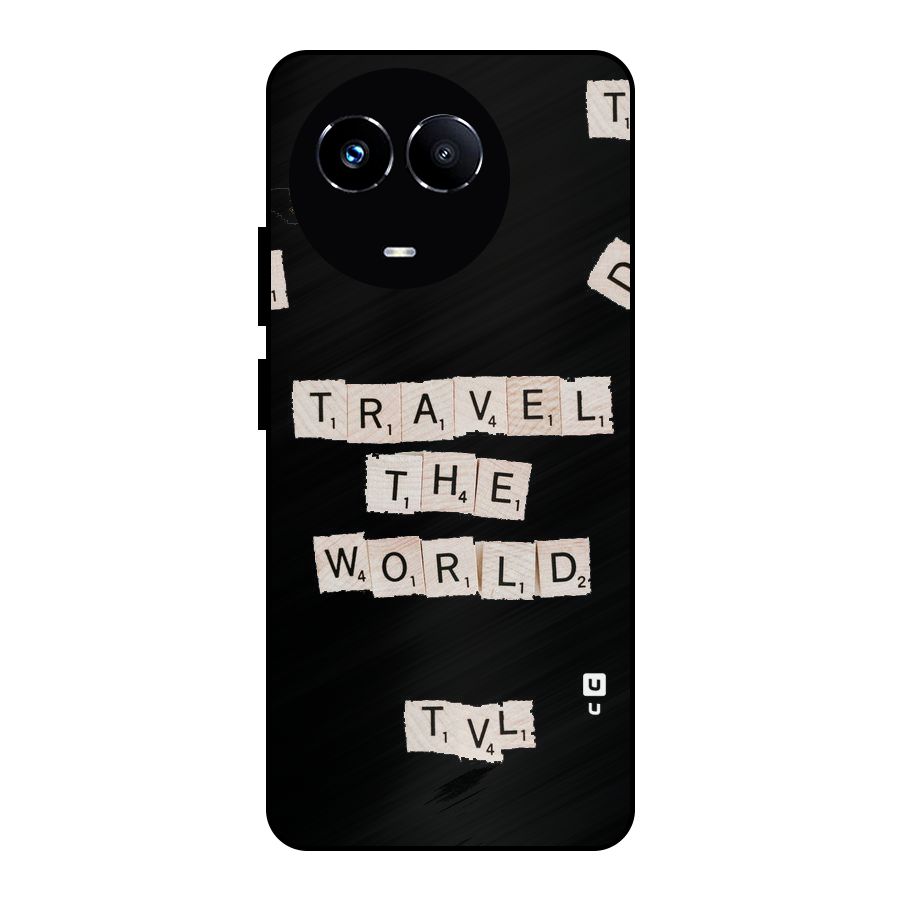Blocks Travel Metal Back Case for Realme 11X