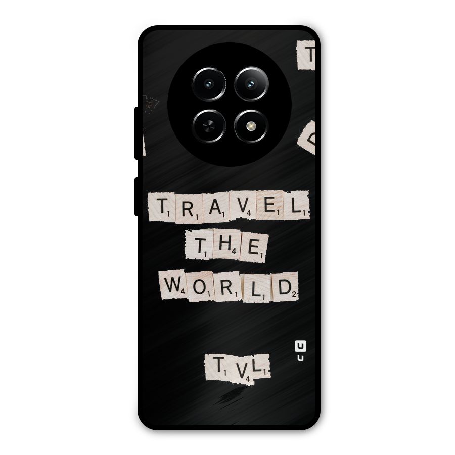 Blocks Travel Metal Back Case for Realme 12x 5G