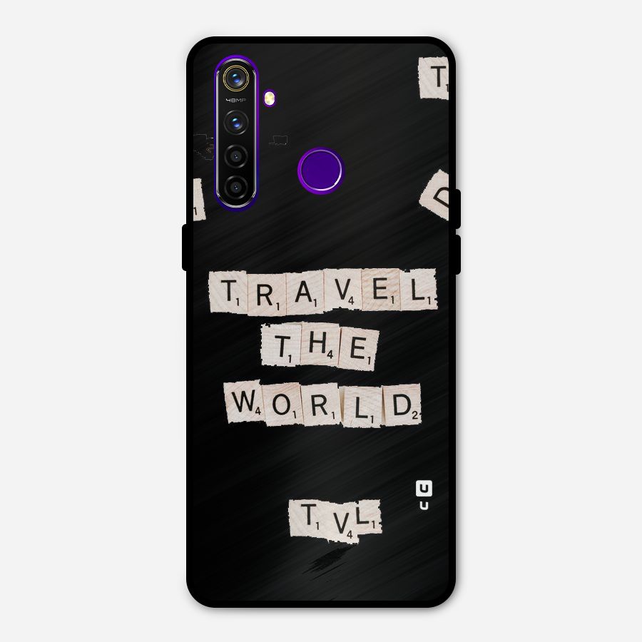 Blocks Travel Metal Back Case for Realme 5 Pro