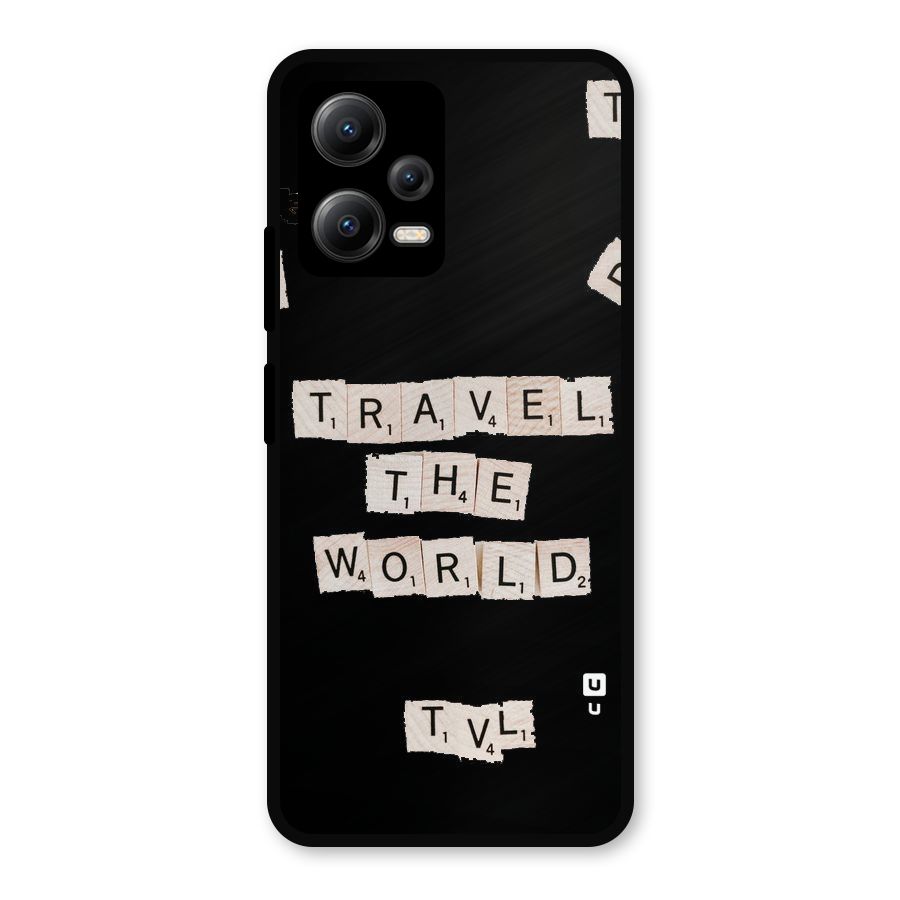 Blocks Travel Metal Back Case for Redmi Note 12 5G