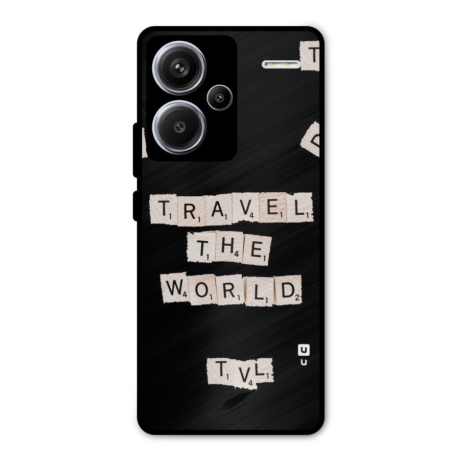 Blocks Travel Metal Back Case for Redmi Note 13 Pro Plus