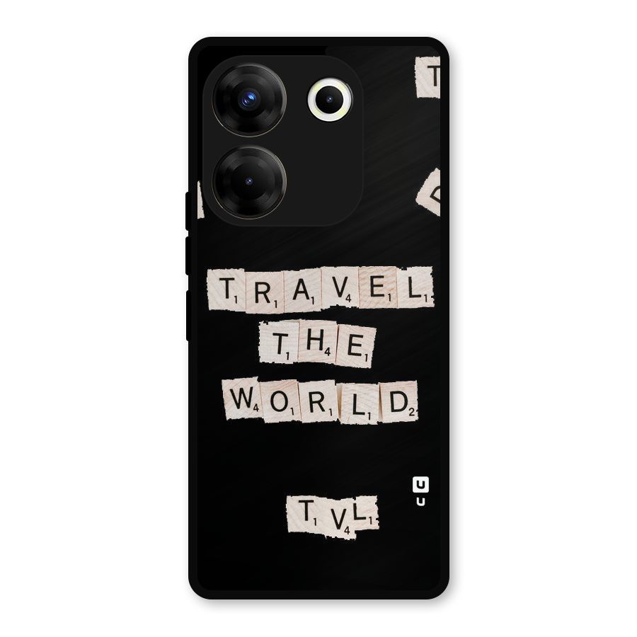 Blocks Travel Metal Back Case for Tecno Camon 20