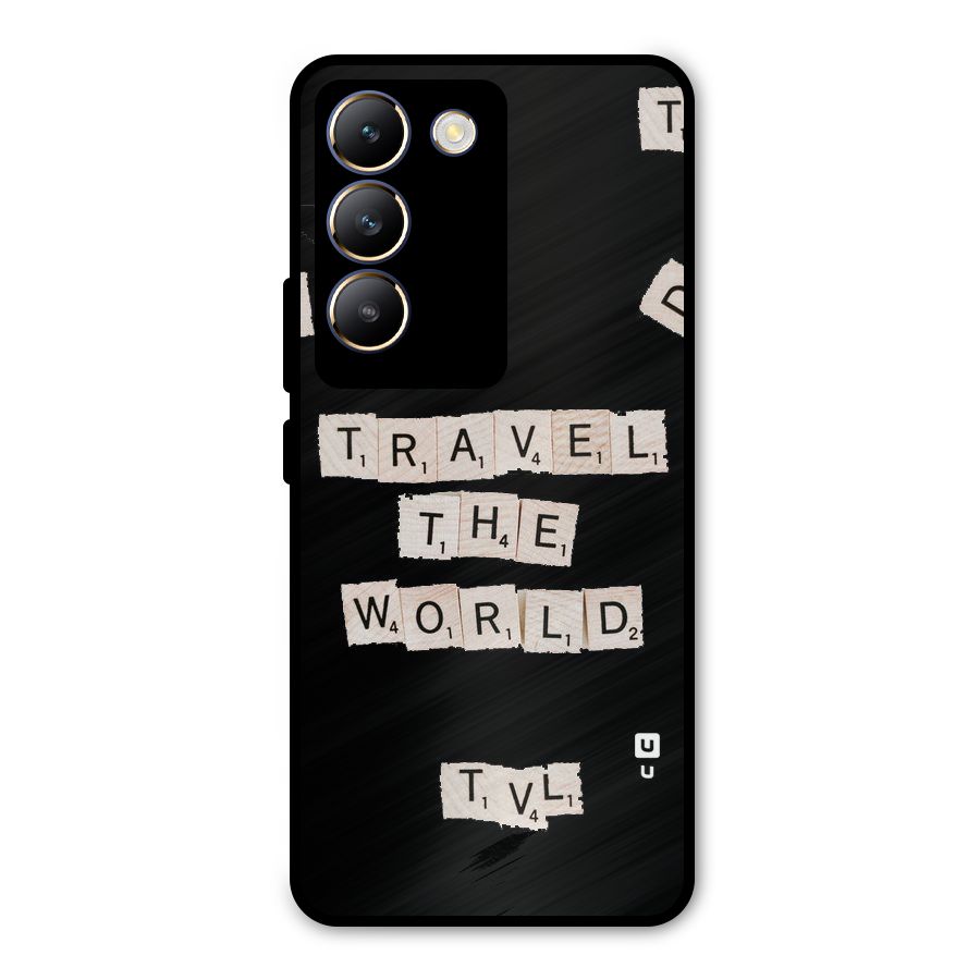 Blocks Travel Metal Back Case for Vivo T3 5G
