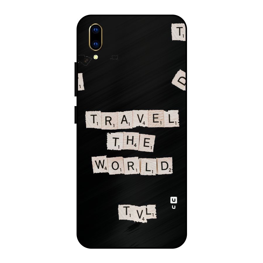 Blocks Travel Metal Back Case for Vivo V11 Pro