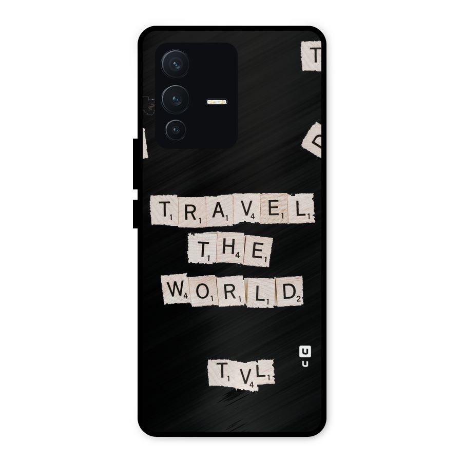 Blocks Travel Metal Back Case for Vivo V23 5G