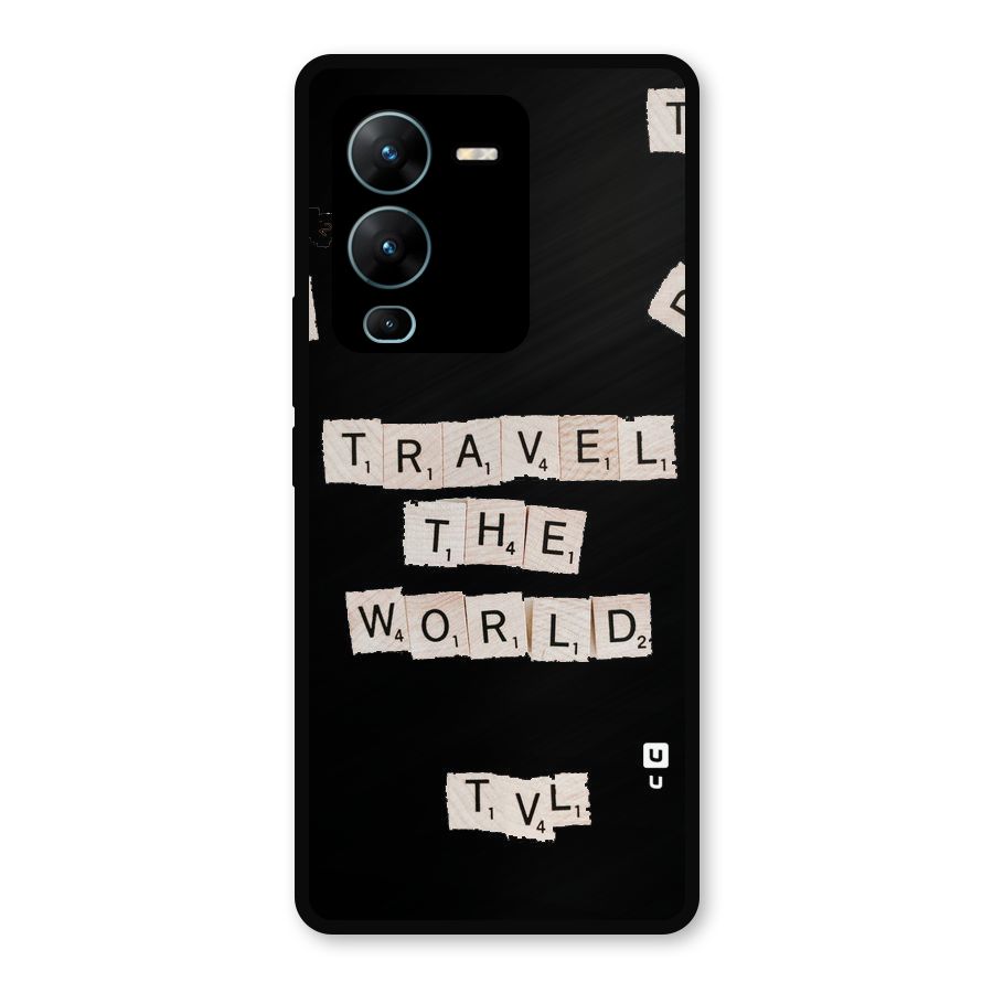 Blocks Travel Metal Back Case for Vivo V25 Pro