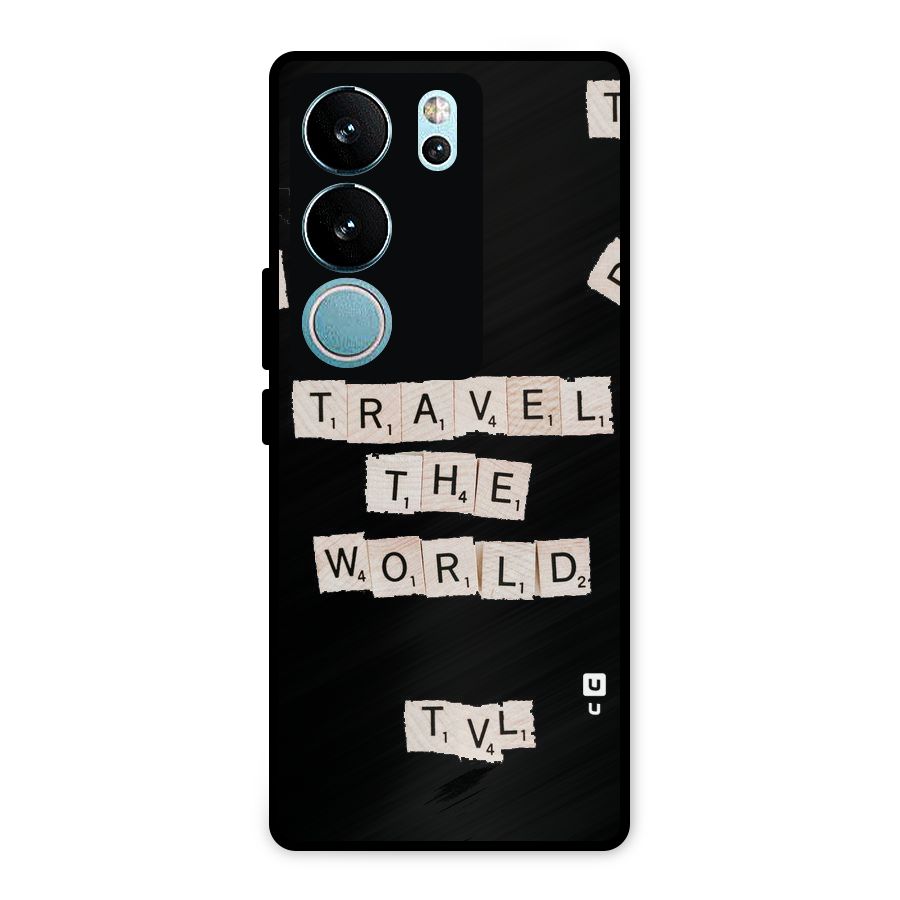 Blocks Travel Metal Back Case for Vivo V29 Pro
