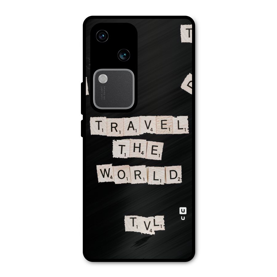 Blocks Travel Metal Back Case for Vivo V30