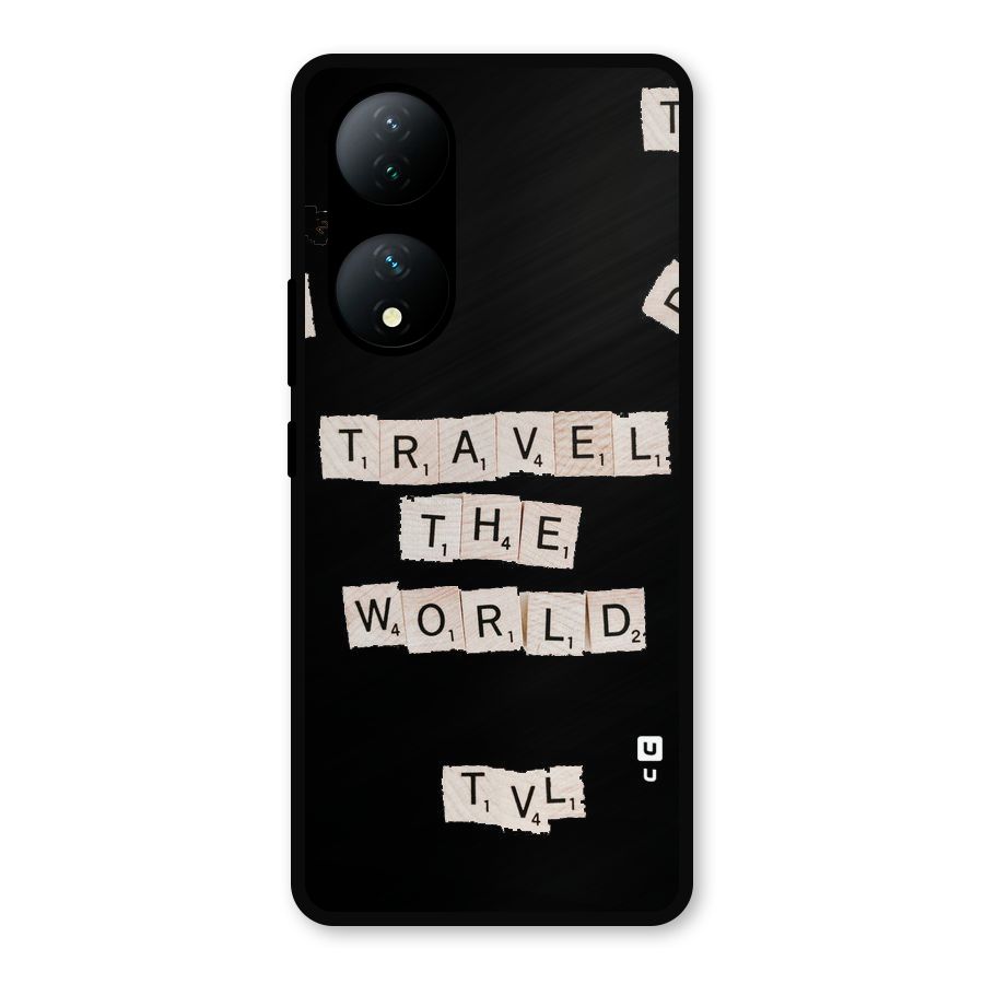 Blocks Travel Metal Back Case for Vivo Y100a