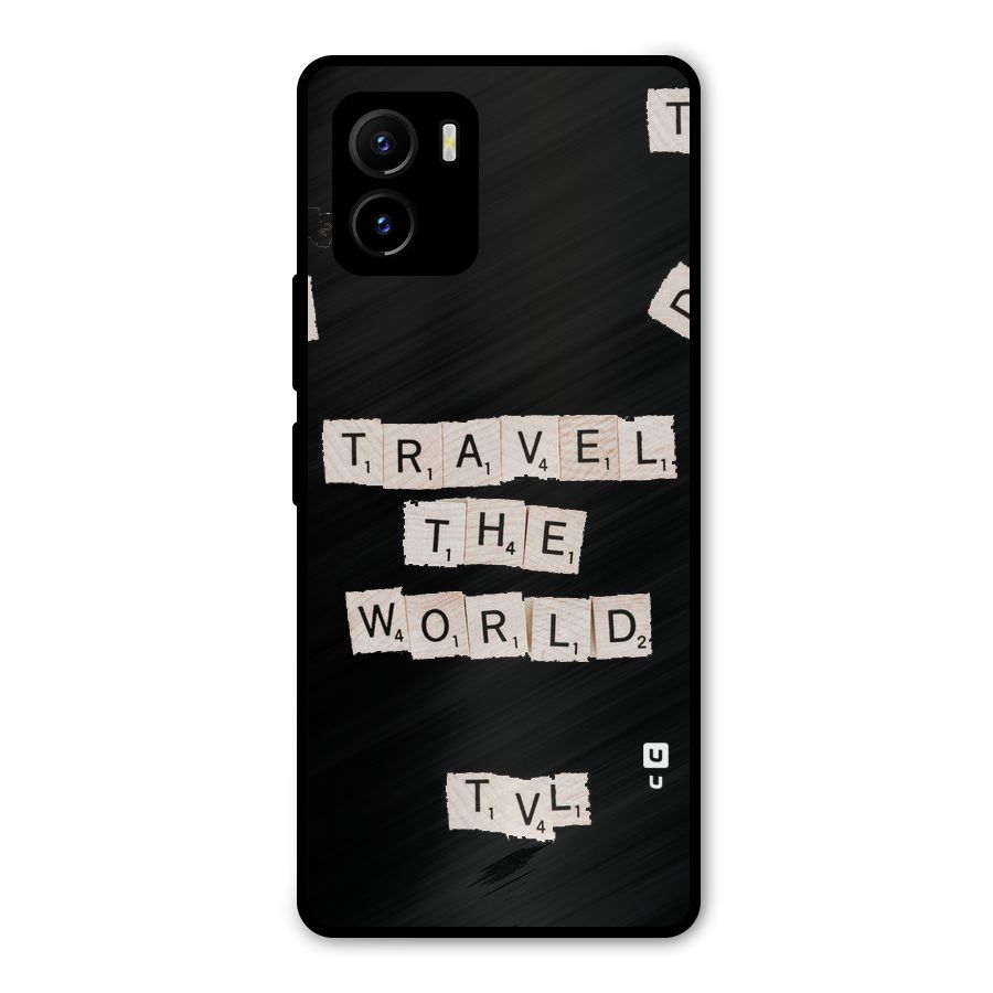 Blocks Travel Metal Back Case for Vivo Y15s