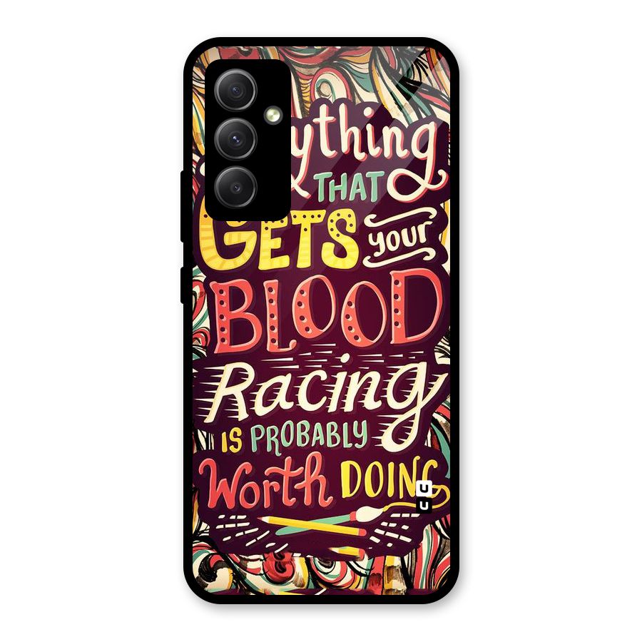 Blood Racing Glass Back Case for Galaxy A34