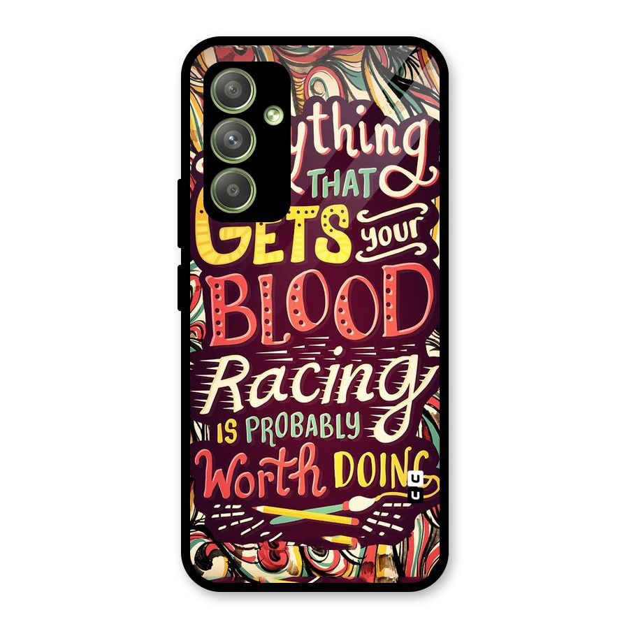 Blood Racing Glass Back Case for Galaxy A54