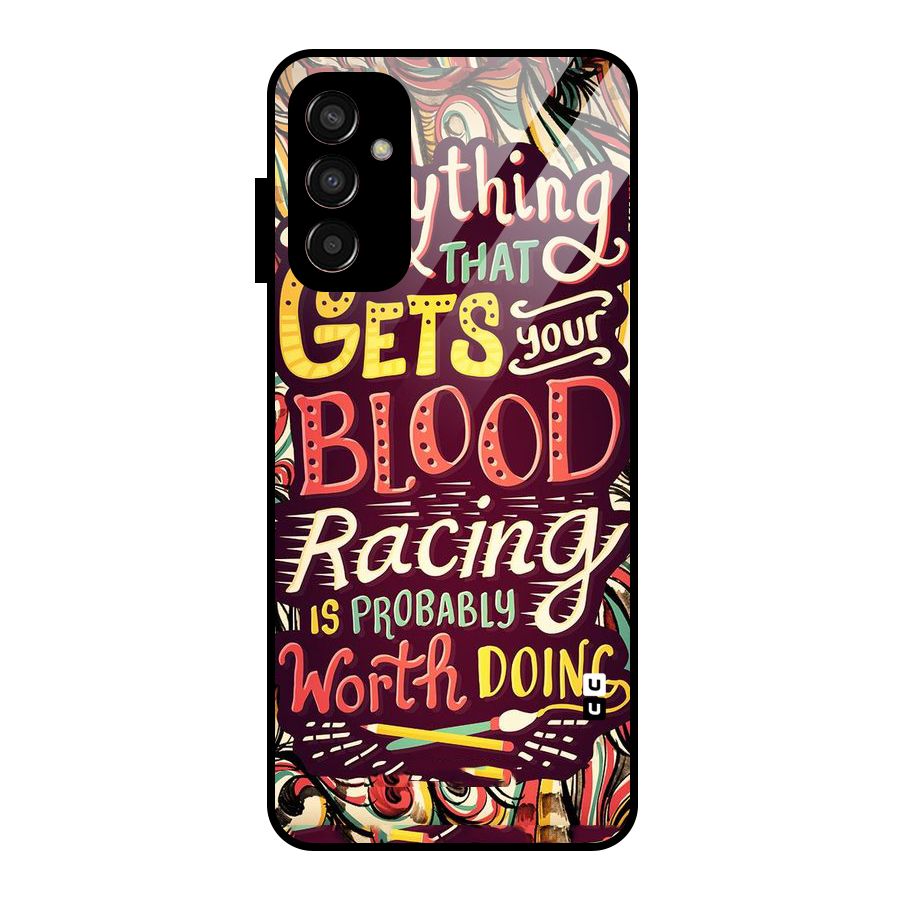 Blood Racing Glass Back Case for Galaxy F13