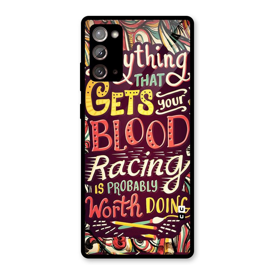 Blood Racing Glass Back Case for Galaxy Note 20