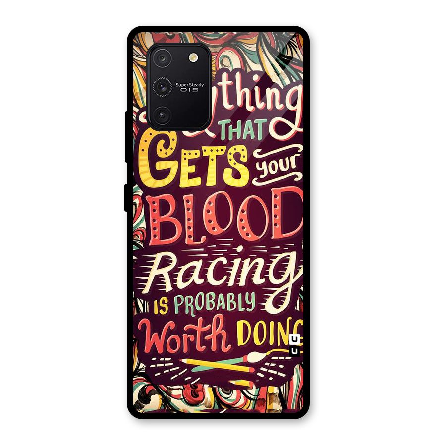 Blood Racing Glass Back Case for Galaxy S10 Lite