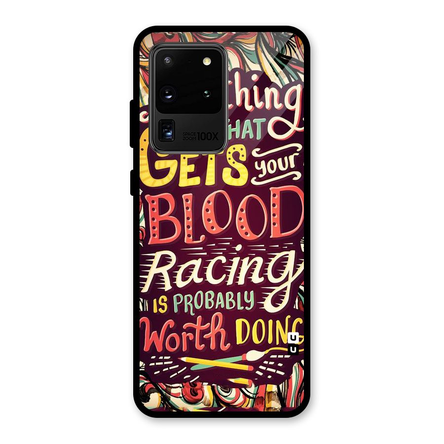 Blood Racing Glass Back Case for Galaxy S20 Ultra