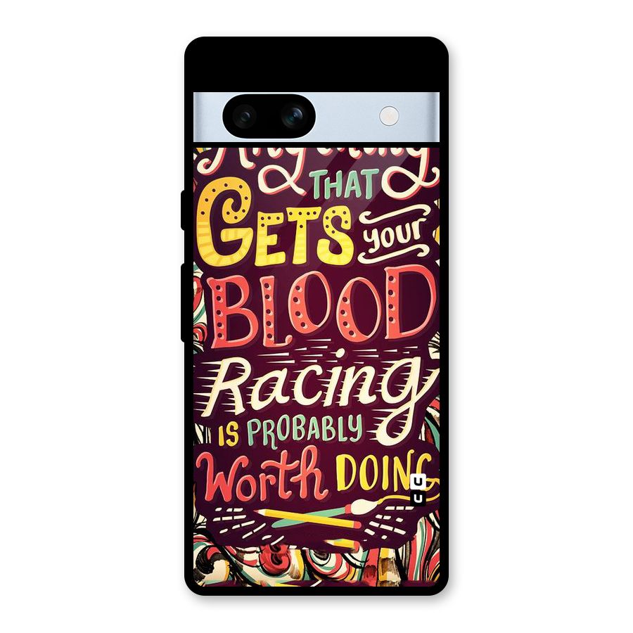 Blood Racing Glass Back Case for Google Pixel 7a