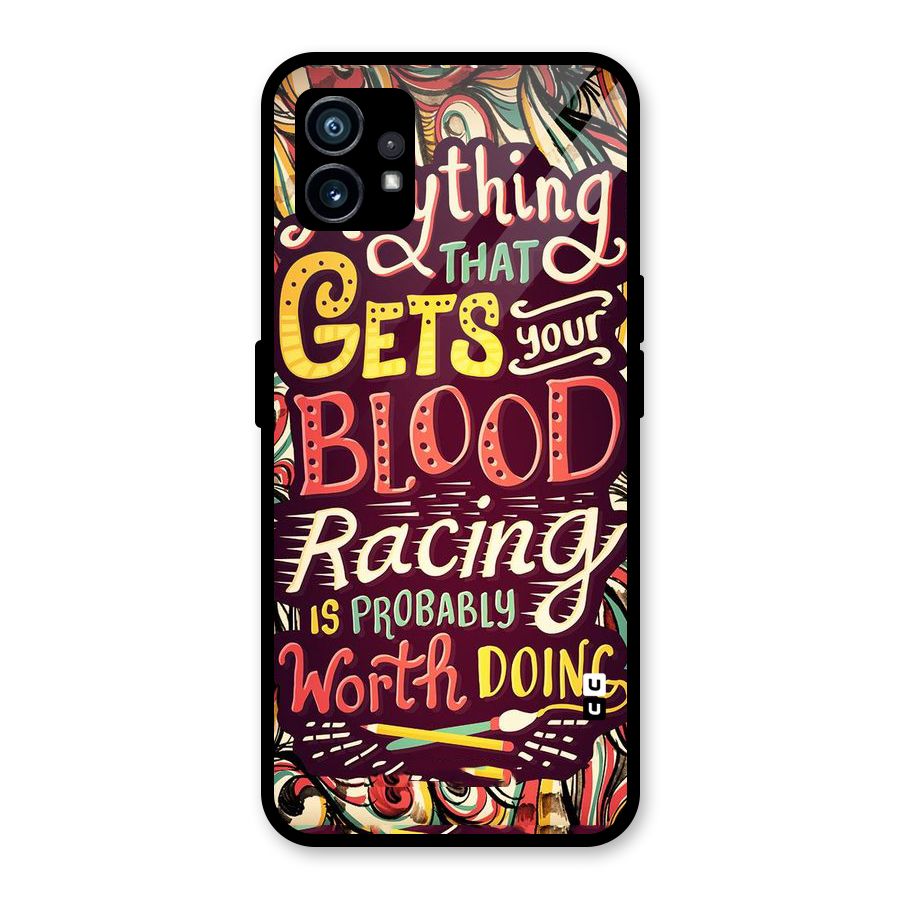 Blood Racing Glass Back Case for Nothing Phone 1