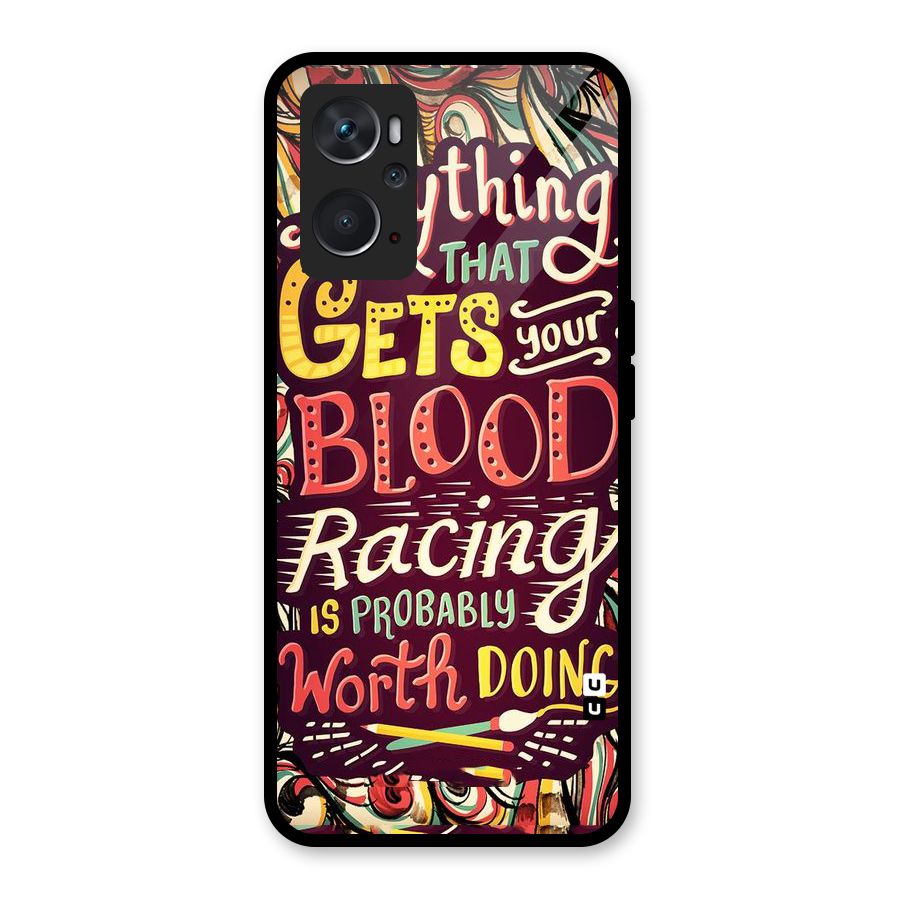 Blood Racing Glass Back Case for Oppo K10 4G