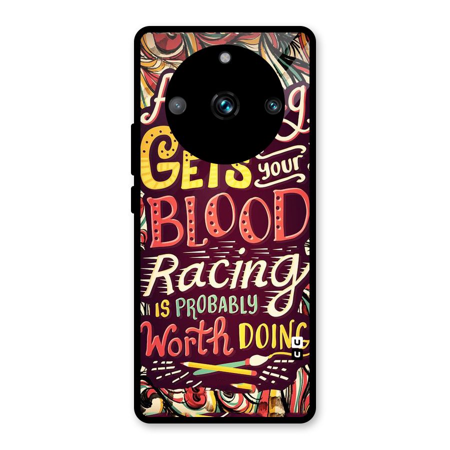 Blood Racing Glass Back Case for Realme 11 Pro