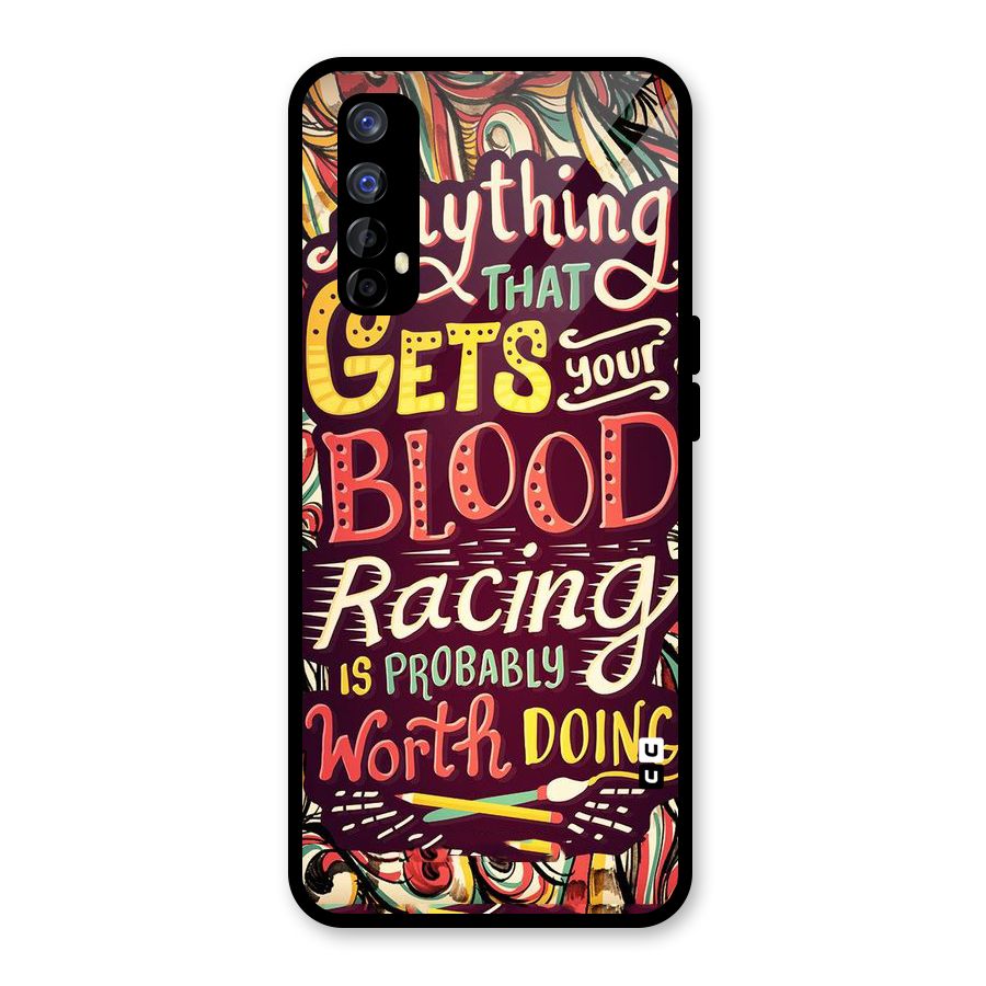 Blood Racing Glass Back Case for Realme Narzo 20 Pro