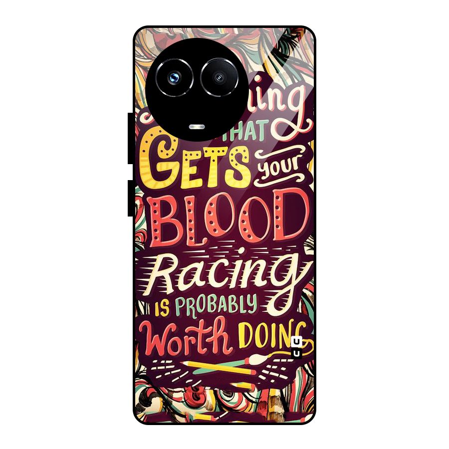 Blood Racing Glass Back Case for Realme Narzo 60X