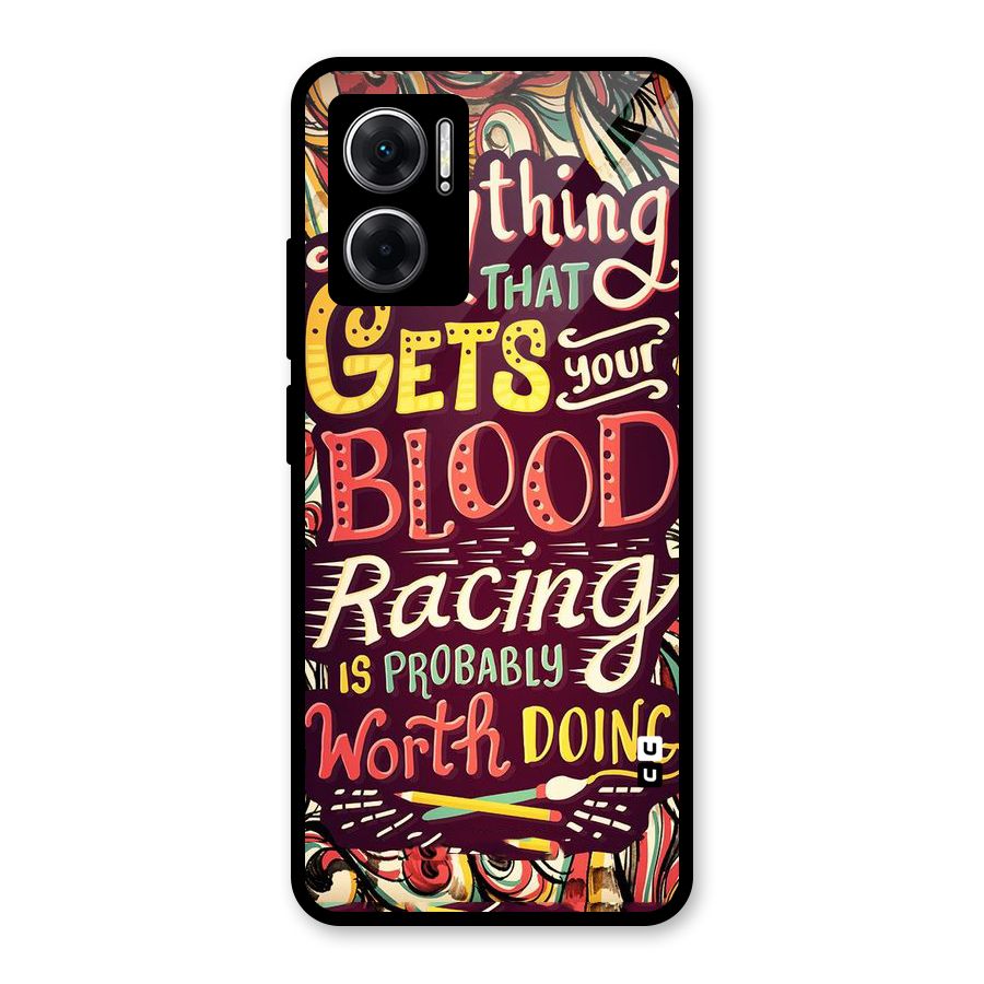 Blood Racing Glass Back Case for Redmi 11 Prime 5G