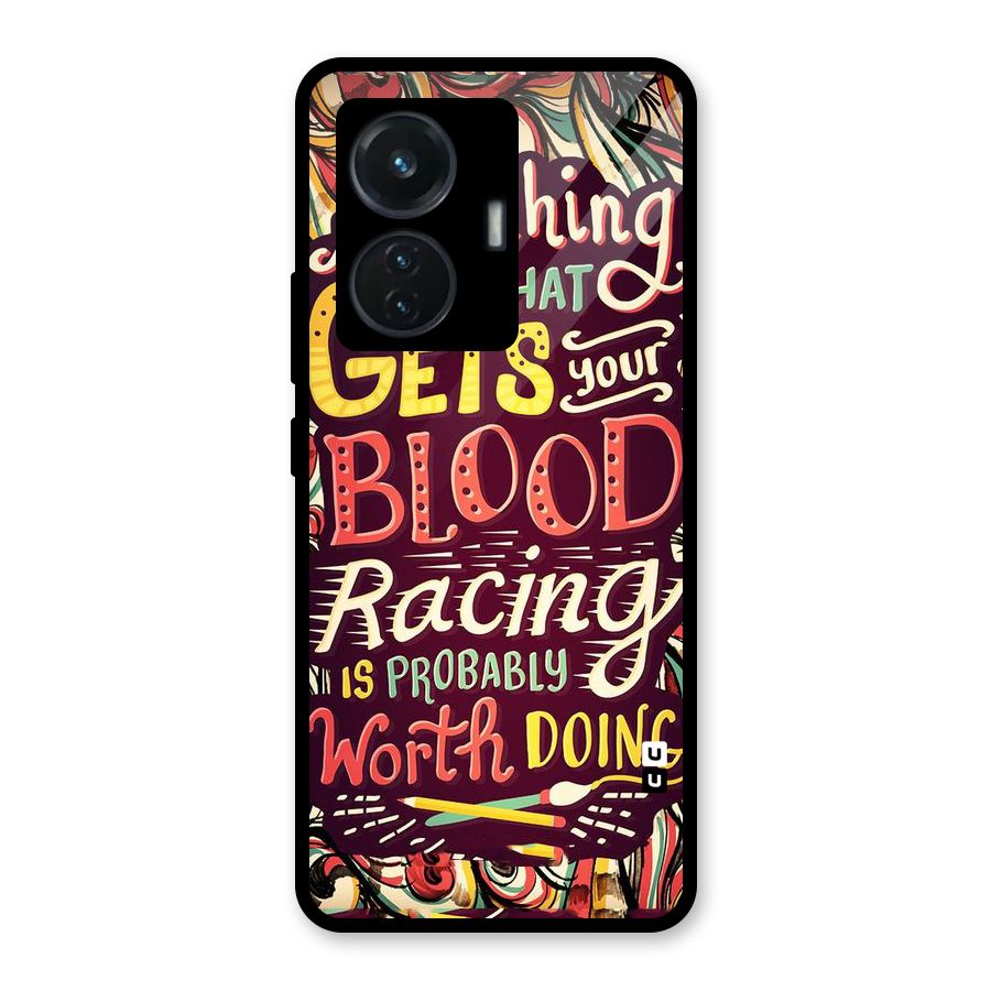 Blood Racing Glass Back Case for Vivo T1 44W