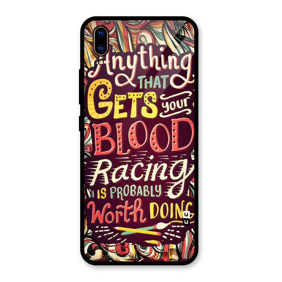 Blood Racing Glass Back Case for Vivo V11 Pro
