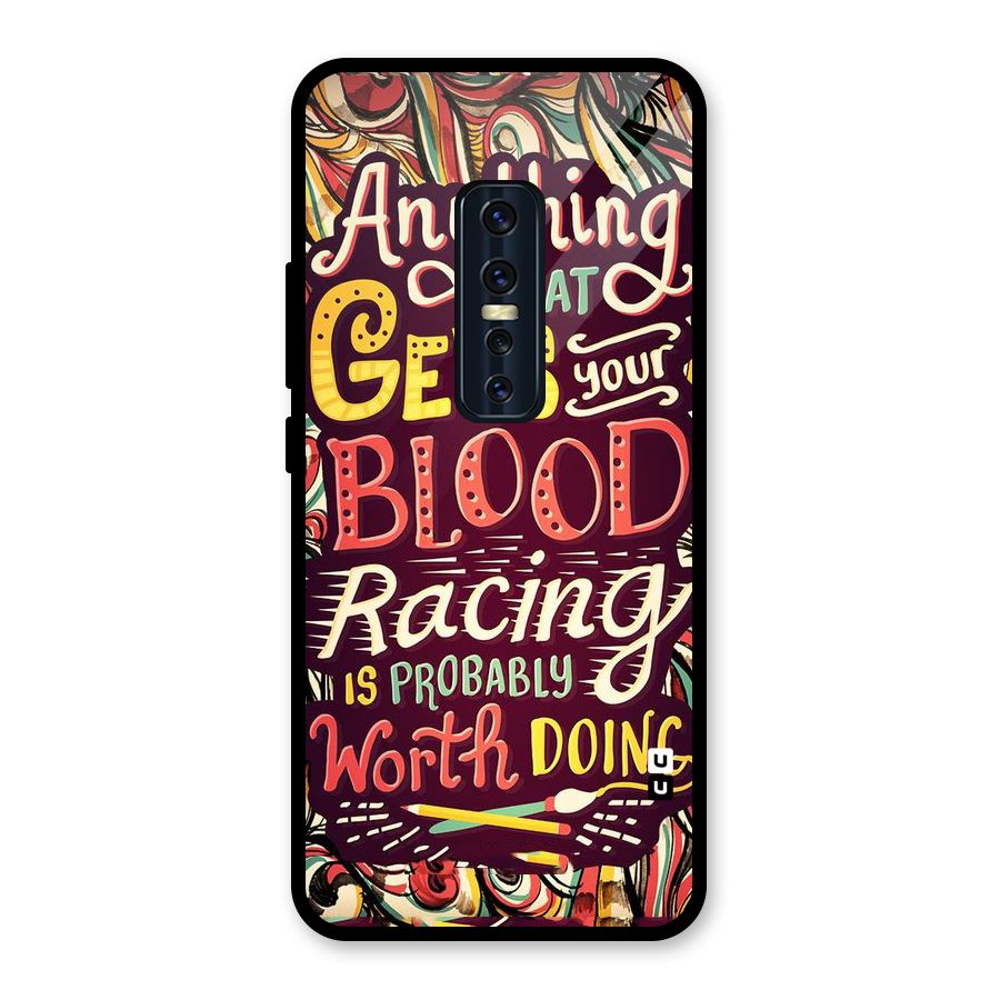 Blood Racing Glass Back Case for Vivo V17 Pro