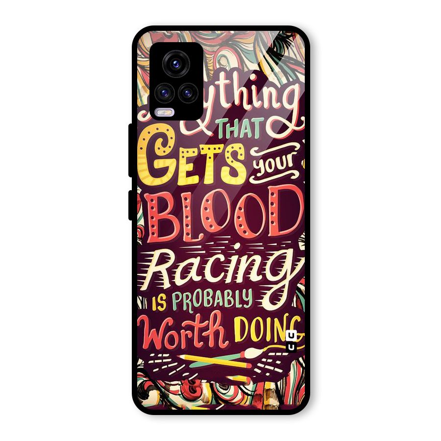 Blood Racing Glass Back Case for Vivo V20 2021