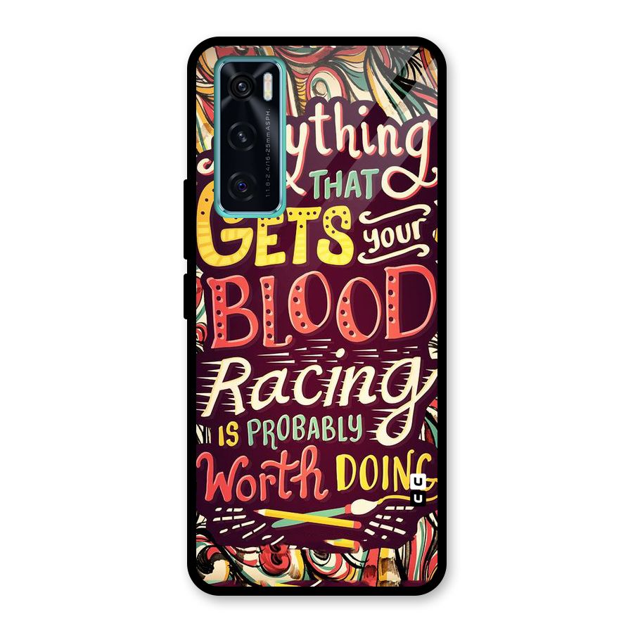 Blood Racing Glass Back Case for Vivo V20 SE