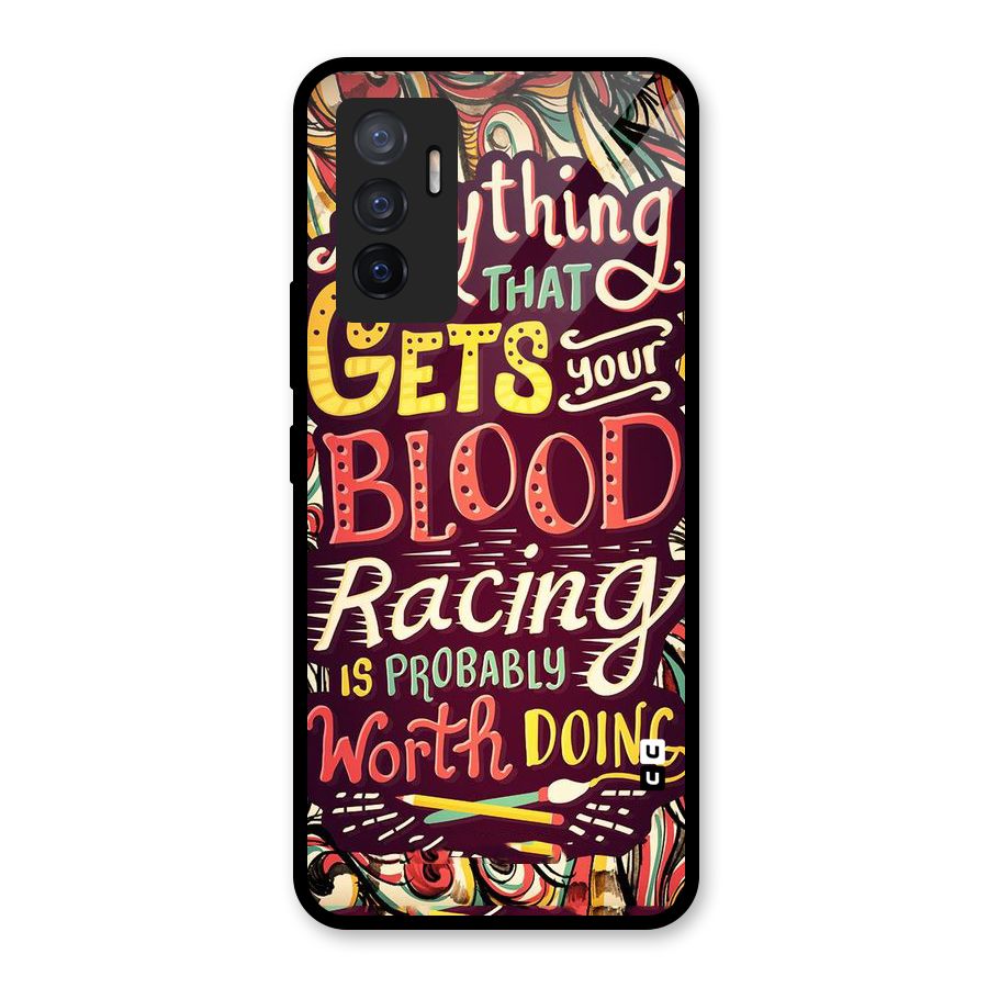 Blood Racing Glass Back Case for Vivo V23e