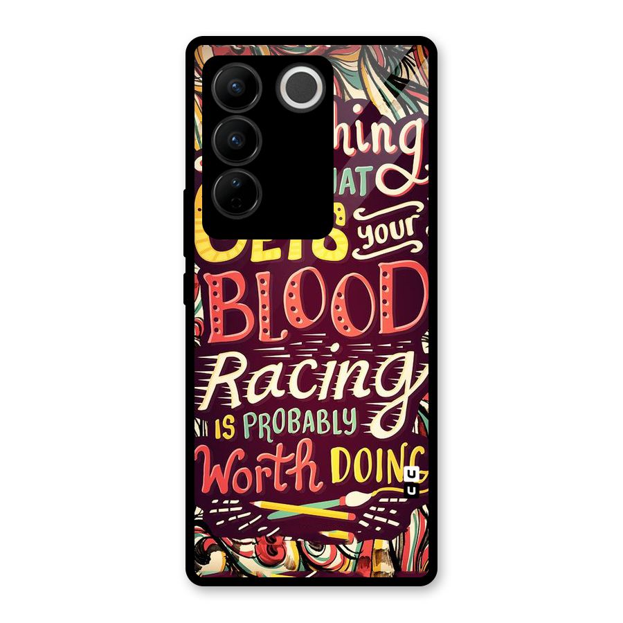 Blood Racing Glass Back Case for Vivo V27