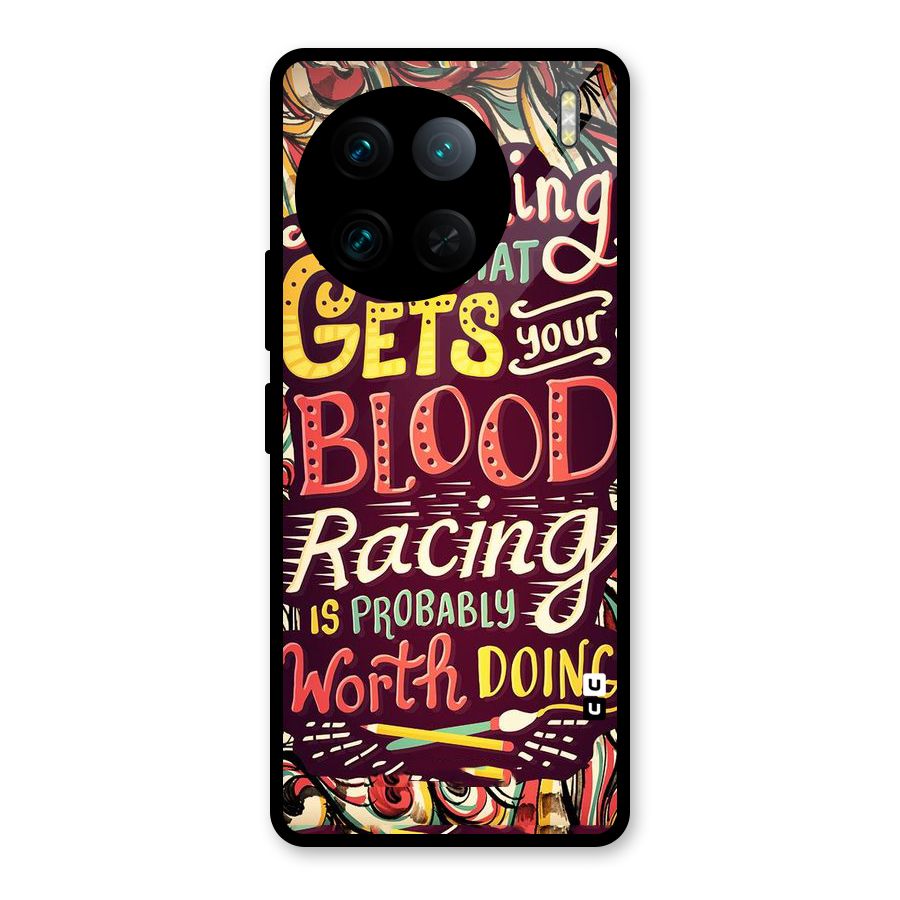 Blood Racing Glass Back Case for Vivo X90 Pro