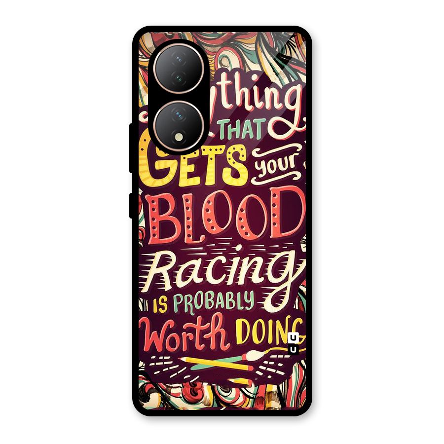 Blood Racing Glass Back Case for Vivo Y100A