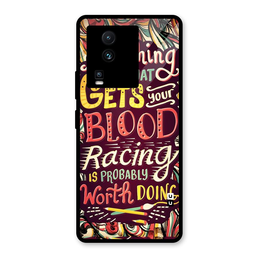 Blood Racing Glass Back Case for Vivo iQOO Neo 7