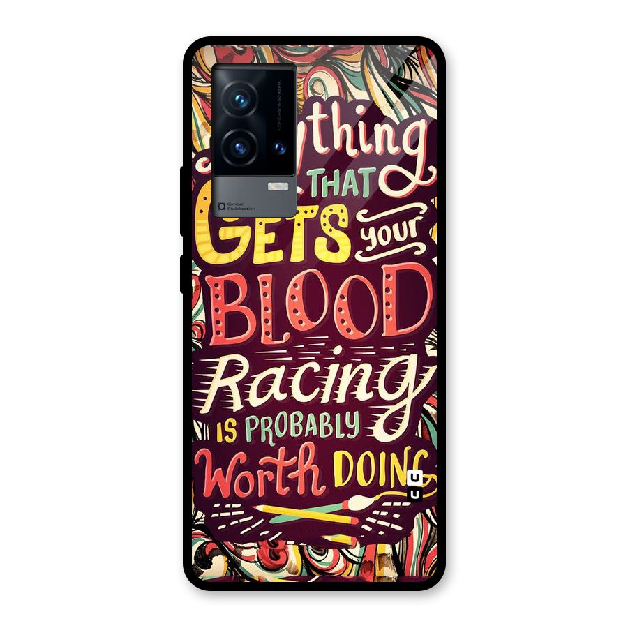Blood Racing Glass Back Case for iQOO 9 5G
