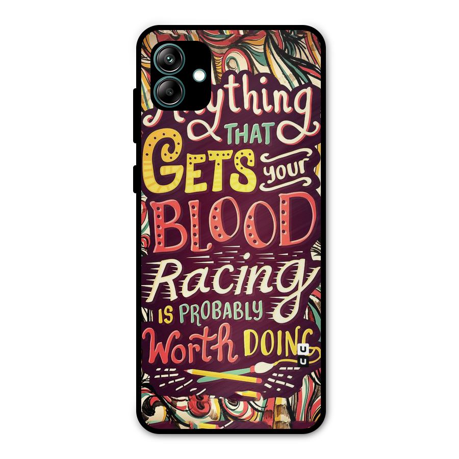 Blood Racing Metal Back Case for Galaxy A04