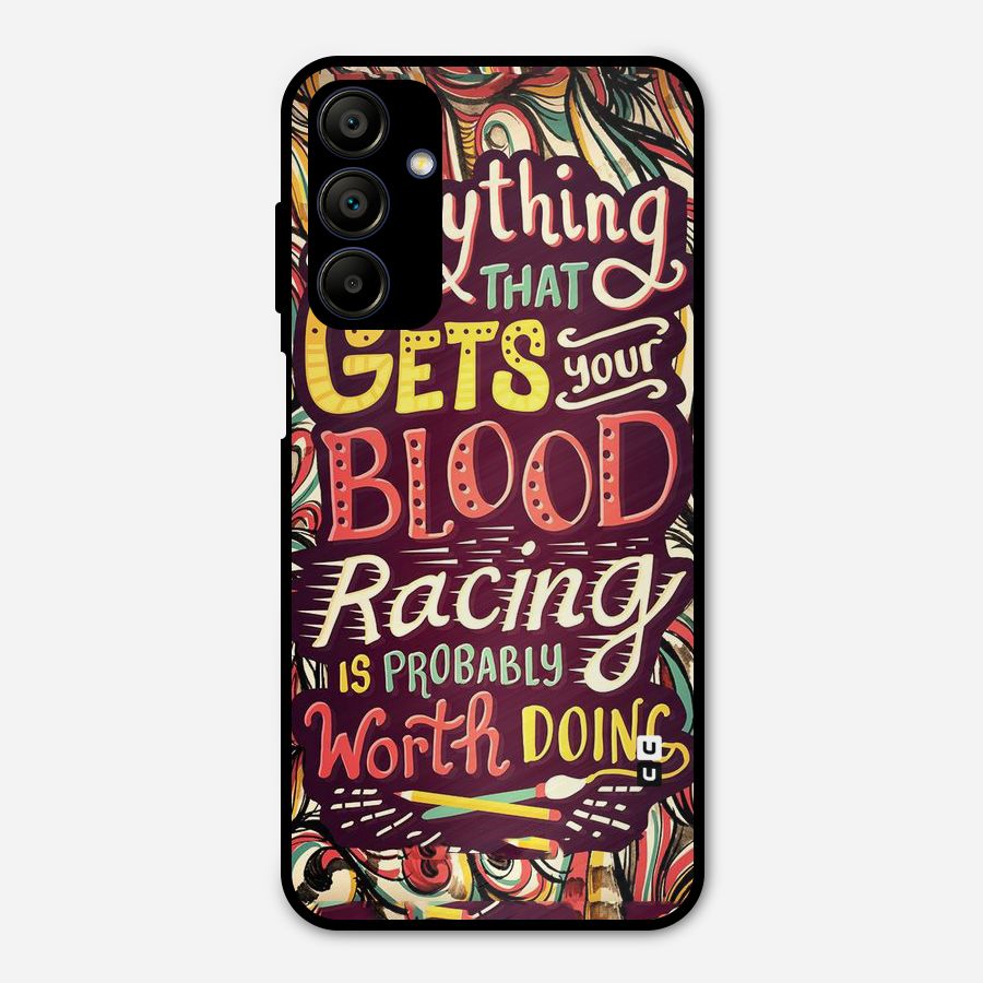 Blood Racing Metal Back Case for Galaxy A15 5G