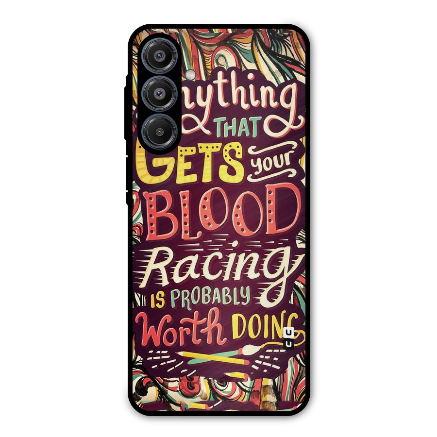 Blood Racing Metal Back Case for Galaxy A16 5G