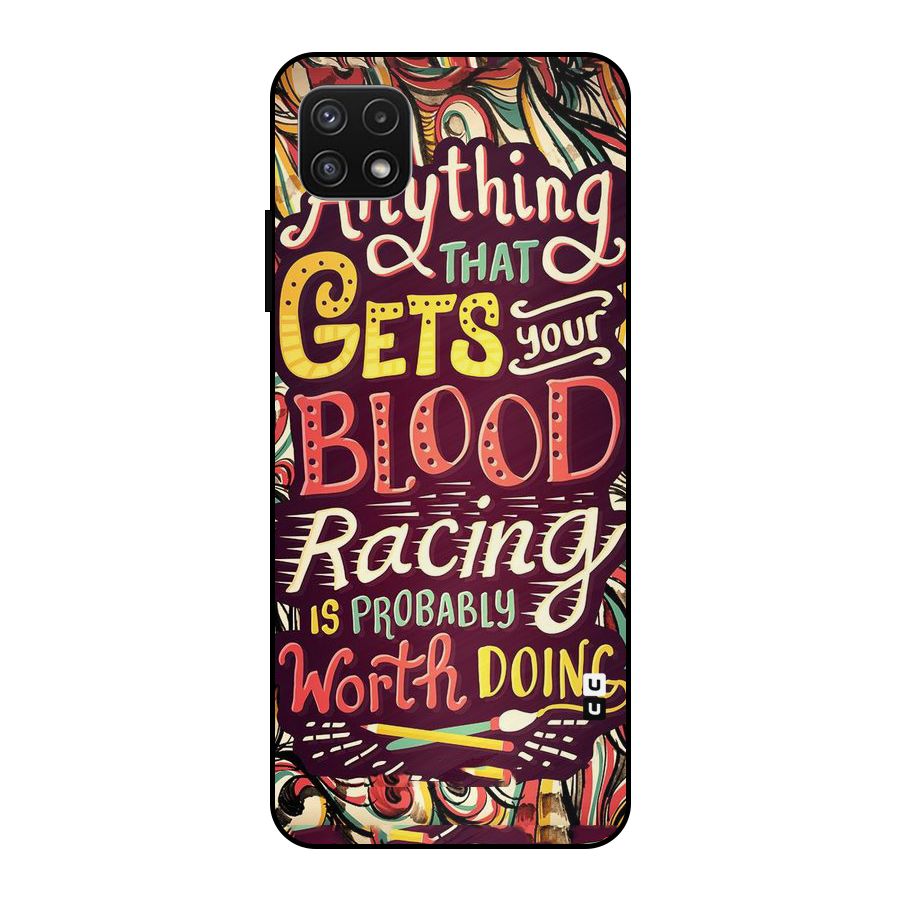 Blood Racing Metal Back Case for Galaxy A22 5G