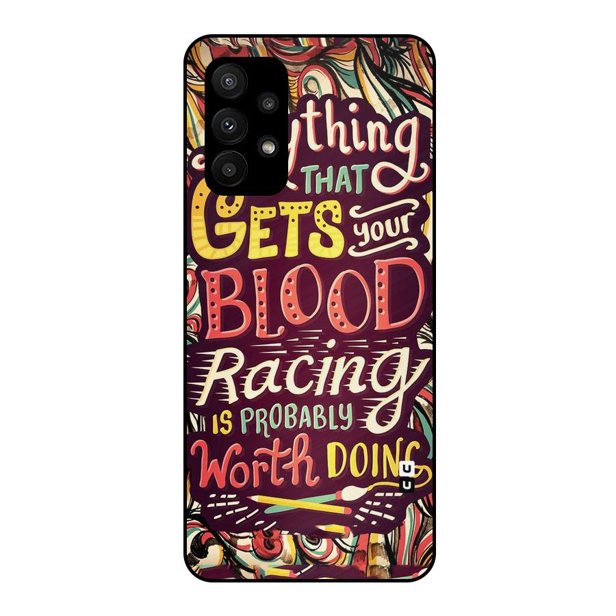 Blood Racing Metal Back Case for Galaxy A23