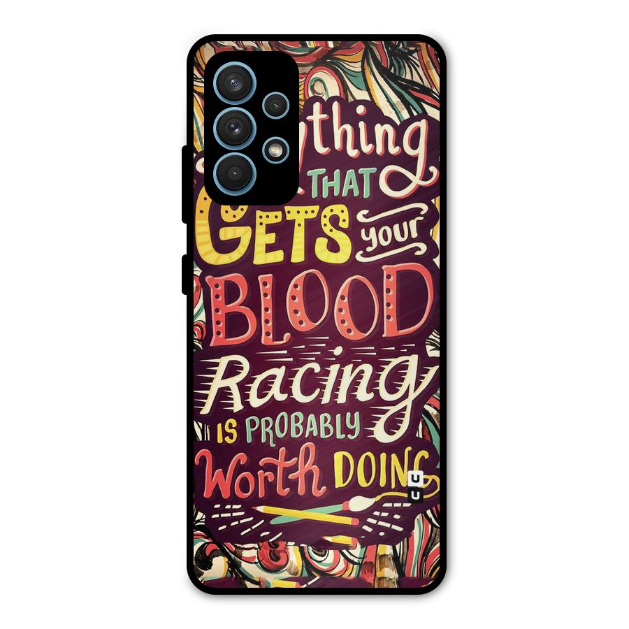 Blood Racing Metal Back Case for Galaxy A32