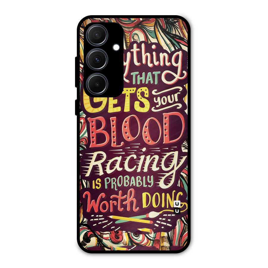 Blood Racing Metal Back Case for Galaxy A35