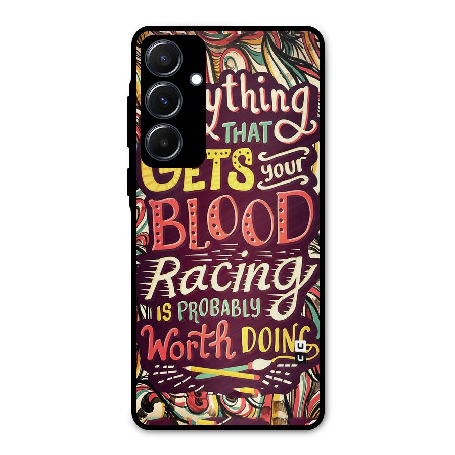 Blood Racing Metal Back Case for Galaxy A55