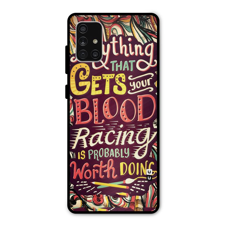 Blood Racing Metal Back Case for Galaxy A71