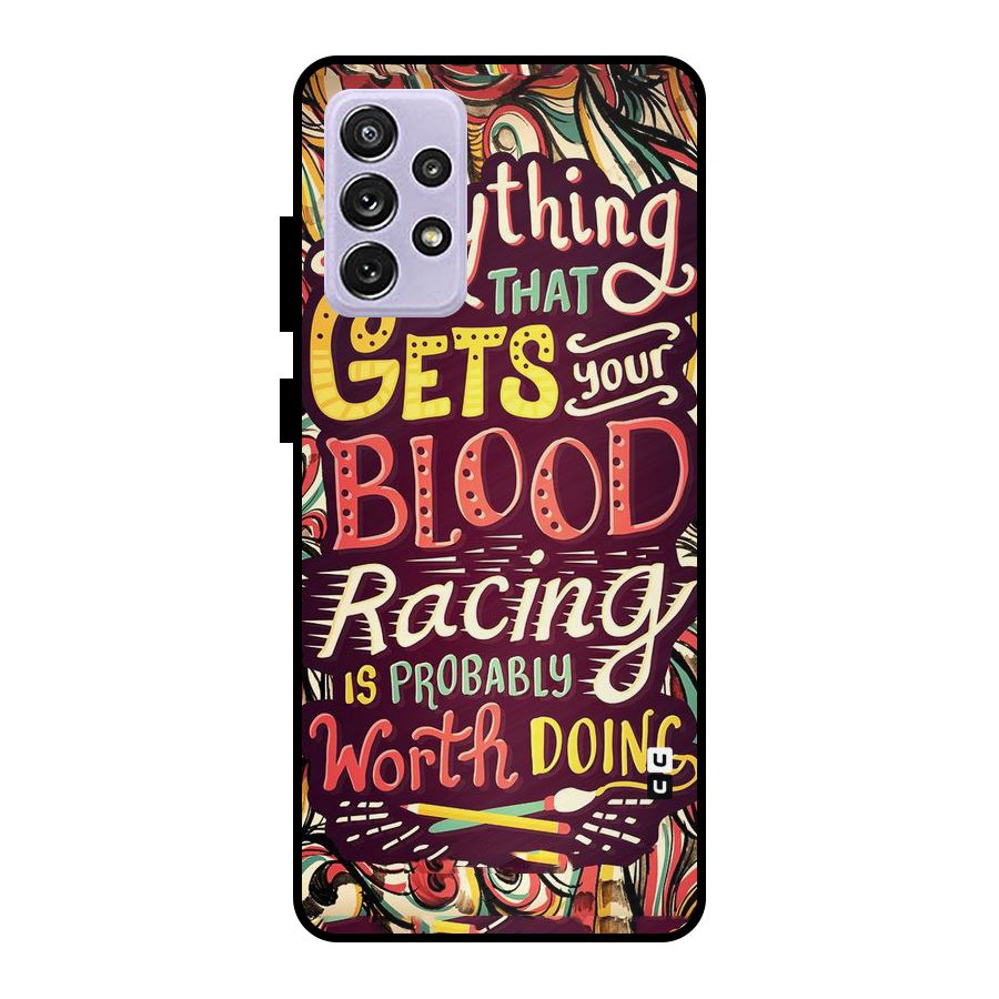Blood Racing Metal Back Case for Galaxy A72