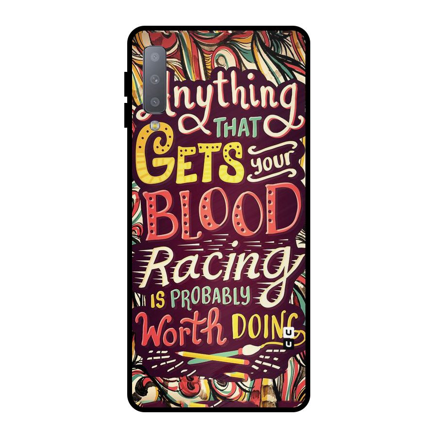 Blood Racing Metal Back Case for Galaxy A7 (2018)