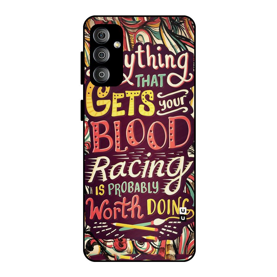 Blood Racing Metal Back Case for Galaxy F23